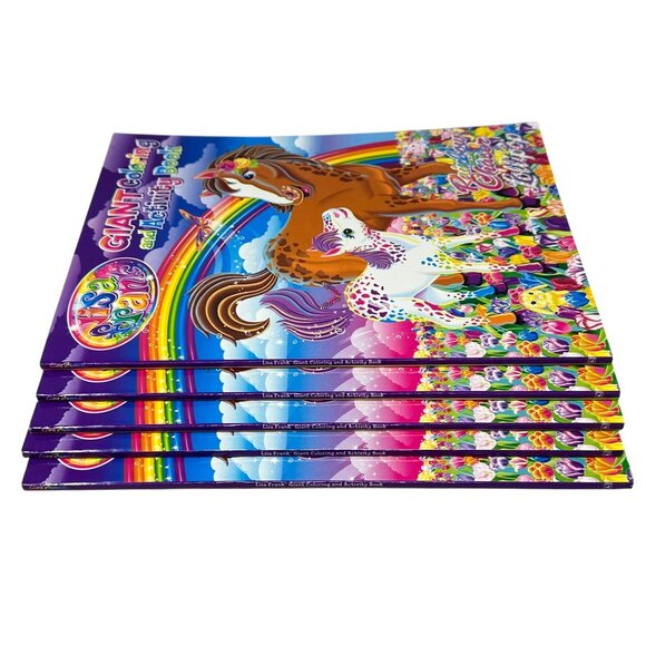 Lisa Frank Giant Coloring Activity Book 2019 Crayola Twistables Crayons Lot of 5 - Picture 7 of 9
